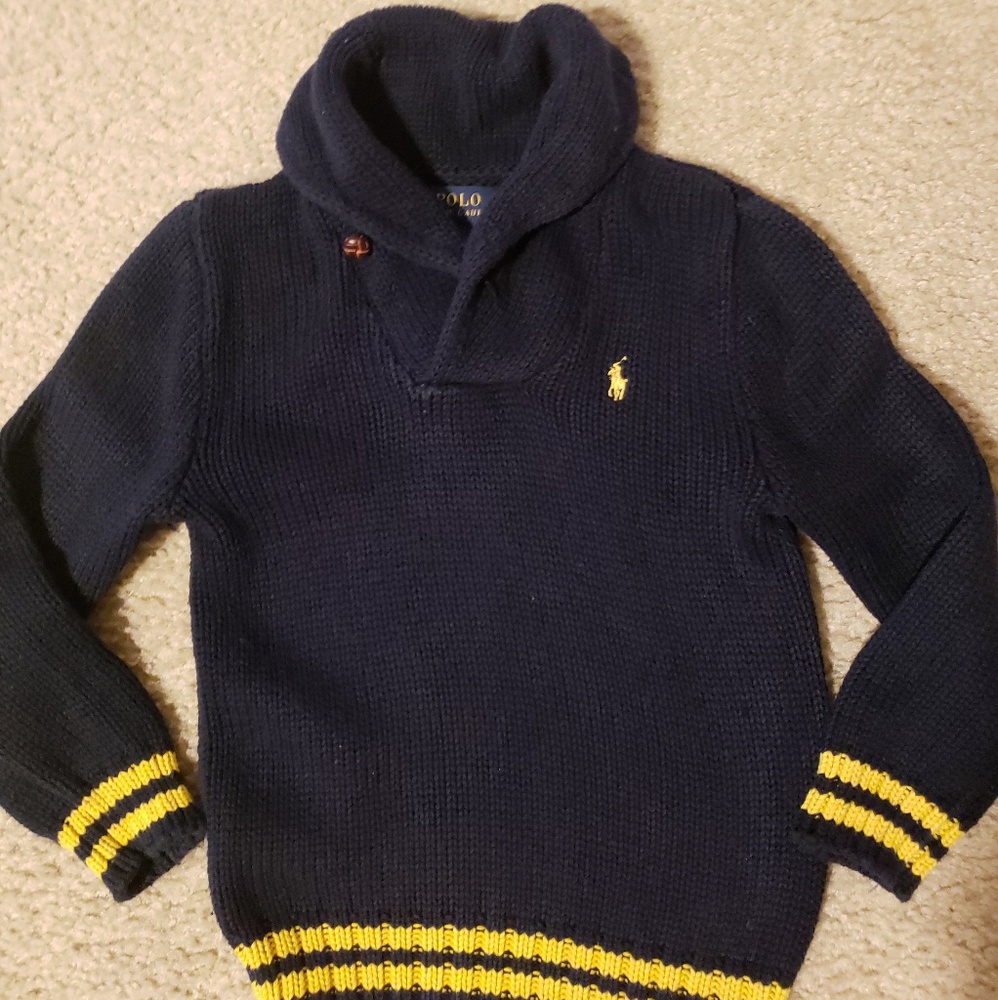 Boys 4t Ralph Lauren Polo Shawl Sweater